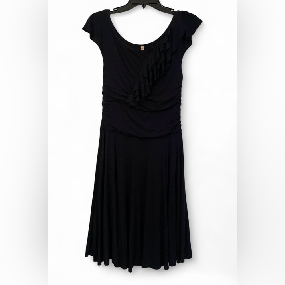 NWT Bailey 44 Navy Blue Ruffle Dress Womens Size Medium